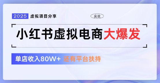 小红书虚拟店铺 蓝海项目 小白轻松一天300+-老菜鸟