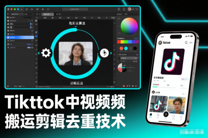 Tiktok中视频纯搬运剪辑去重技术，外来技术，自行测试-老菜鸟