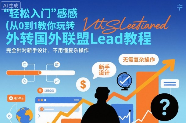 国外联盟賺美刀项目，从0到1教你玩转国外联盟Lead教程，纯新手可操作性100%-老菜鸟
