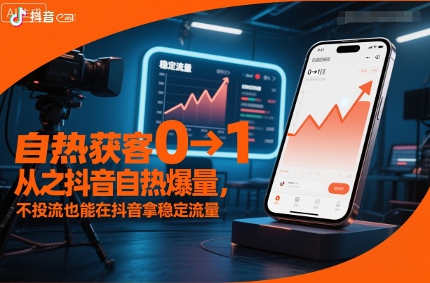 自热获客从0到1之抖音自热爆量，不投流也能在抖音拿稳定流量-老菜鸟