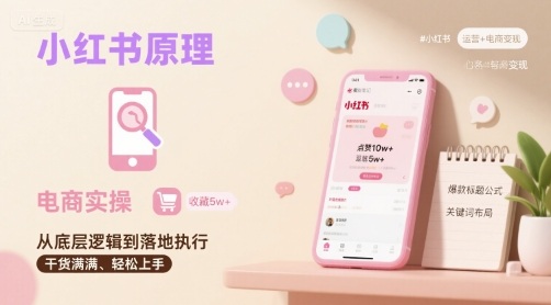 小红书原理以及详细实操流程，小红书电商教程-老菜鸟