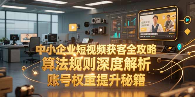 中小企业短视频获客全攻略,算法规则深度解析,账号权重提升秘籍-老菜鸟
