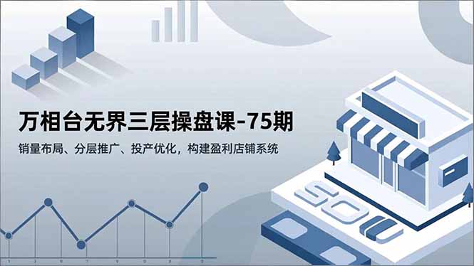 万相台无界三层操盘课-75期，销量布局、分层推广、投产优化，构建盈利店铺系统-老菜鸟