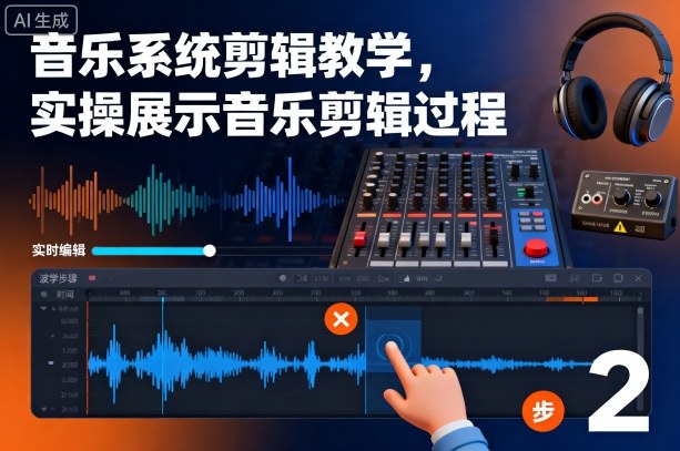 音乐系统剪辑教学,实操展示音乐剪辑过程-老菜鸟