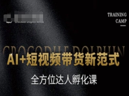 AI+短视频带货新范式，全方位达人孵化课-老菜鸟