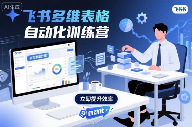 飞书多维表格自动化训练营，手把手教你告别重复处理，用多维表格开启高效办公新模式-老菜鸟