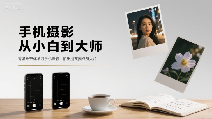 手机摄影从小白到大师，零基础带你学习手机摄影，拍出朋友圈点赞大片-老菜鸟