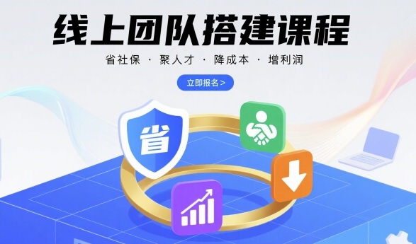 线上团队搭建课程，省社保，聚人才，降成本，增利润，团队管理必看-老菜鸟