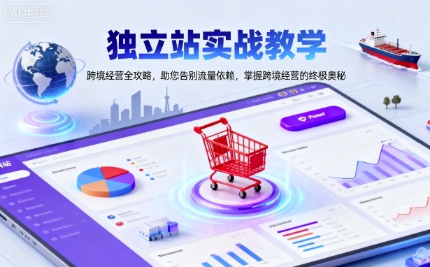 独立站实战教学，跨境经营全攻略，助您告别流量依赖，掌握跨境经营的终极奥秘-老菜鸟