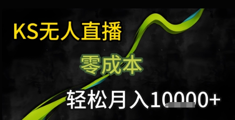 快手无人直播25年最新玩法，只需一部手机，轻松月入1W+-老菜鸟