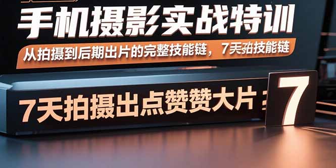 手机摄影实战特训，从拍摄到后期出片的完整技能链，7天拍出点赞大片-老菜鸟