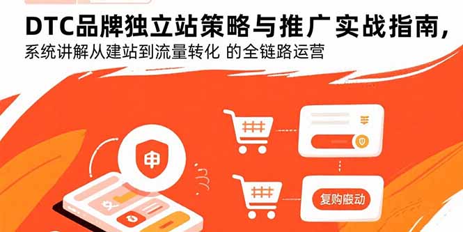 DTC品牌独立站策略与推广实战指南，系统讲解从建站到流量转化的全链路运营-老菜鸟