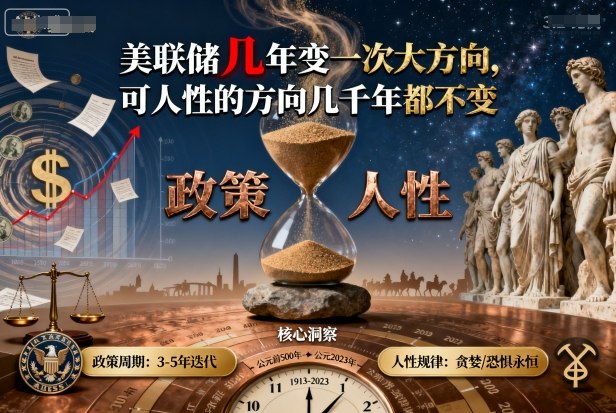 付费文章：美联储几年变一次大方向，可人性的方向几千年都不变-老菜鸟