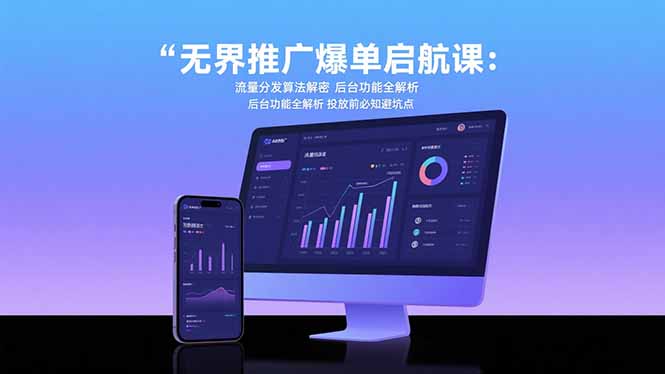 无界推广爆单启航课：流量分发算法解密 后台功能全解析 投放前必知避坑点-老菜鸟