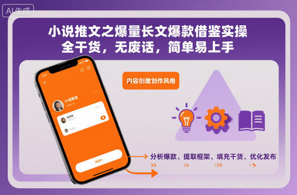 小说推文之爆量长文爆款借鉴实操，全干货，无废话，简单易上手-老菜鸟