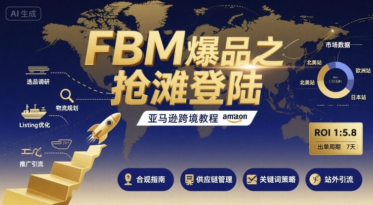 FBM爆品之抢滩登陆-亚马逊跨境教程-老菜鸟