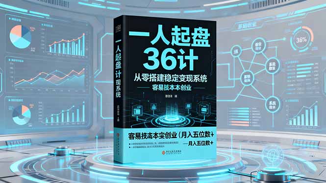 一人起盘36计：从零搭建稳定变现系统，实现低成本创业，月入五位数+-老菜鸟