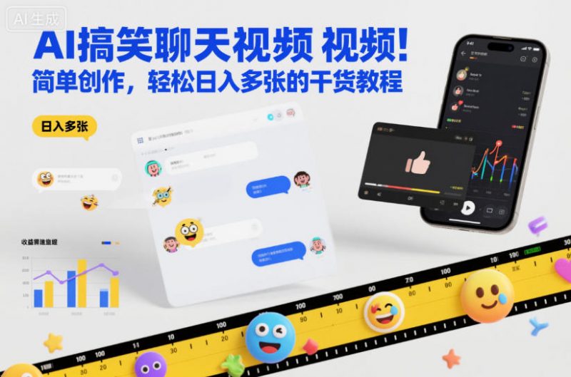 AI搞笑聊天视频，简单创作，轻松日入多张的干货教程-老菜鸟