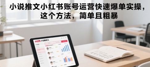 小说推文小红书账号运营快速爆单实操，这个方法，简单且粗暴-老菜鸟