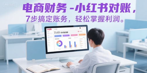 电商财务-小红书对账，7步搞定账务，轻松掌握利润-老菜鸟