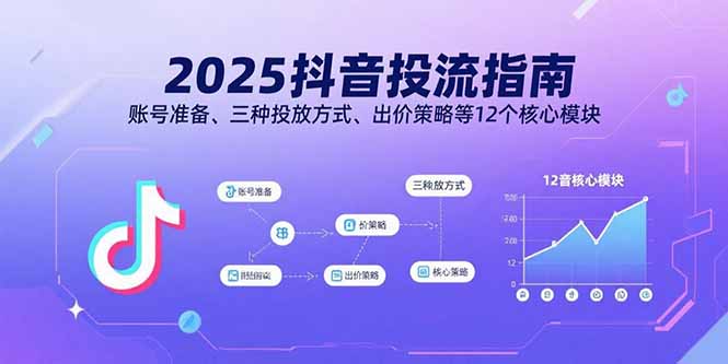 2025抖音投流指南，账号准备、三种投放方式、出价策略等12个核心模块-老菜鸟