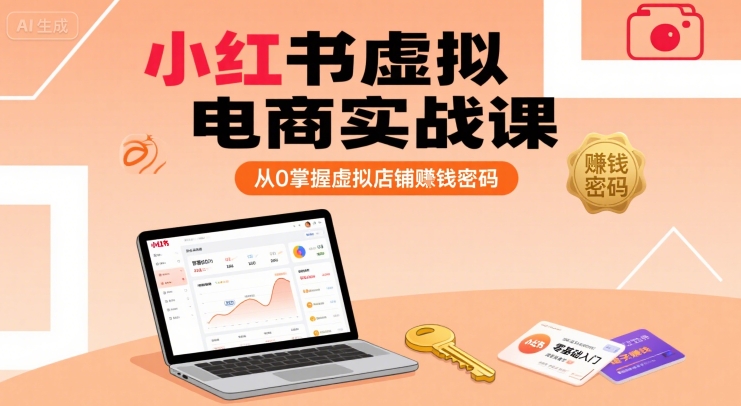 小红书虚拟电商实战课，从0掌握虚拟店铺賺钱密码（更新）-老菜鸟