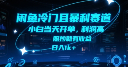 闲鱼冷门且暴利赛道,小白当天开单,利润高,照抄就有收益,日入1k+-老菜鸟