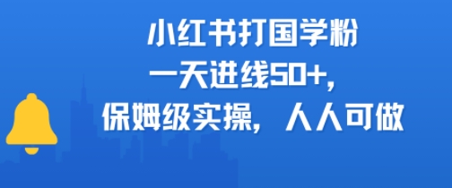 小红书打国学粉，一天进线50+，保姆级实操，人人可做-老菜鸟